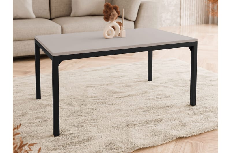 Nerima Soffbord 100 cm - Svart/Beige - Möbler - Vardagsrum - Soffbord & vardagsrumsbord - Soffbord