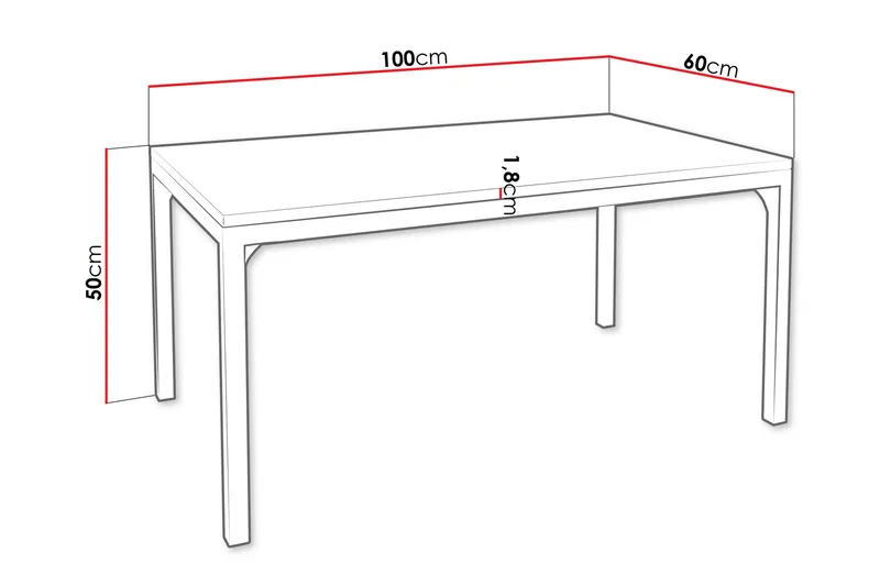 Nerima Soffbord 100 cm - Svart/Vit - Möbler - Vardagsrum - Soffbord & vardagsrumsbord - Soffbord
