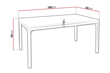 Nerima Soffbord 100 cm - Svart/Vit - Möbler - Vardagsrum - Soffbord & vardagsrumsbord - Soffbord
