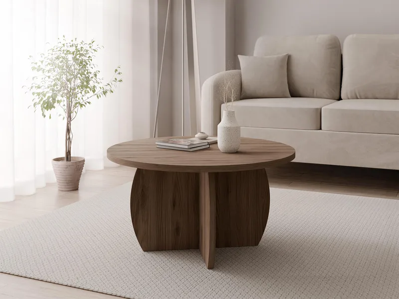 Neyloren Soffbord rund 74 cm - Brun - Möbler - Vardagsrum - Soffbord & vardagsrumsbord - Soffbord