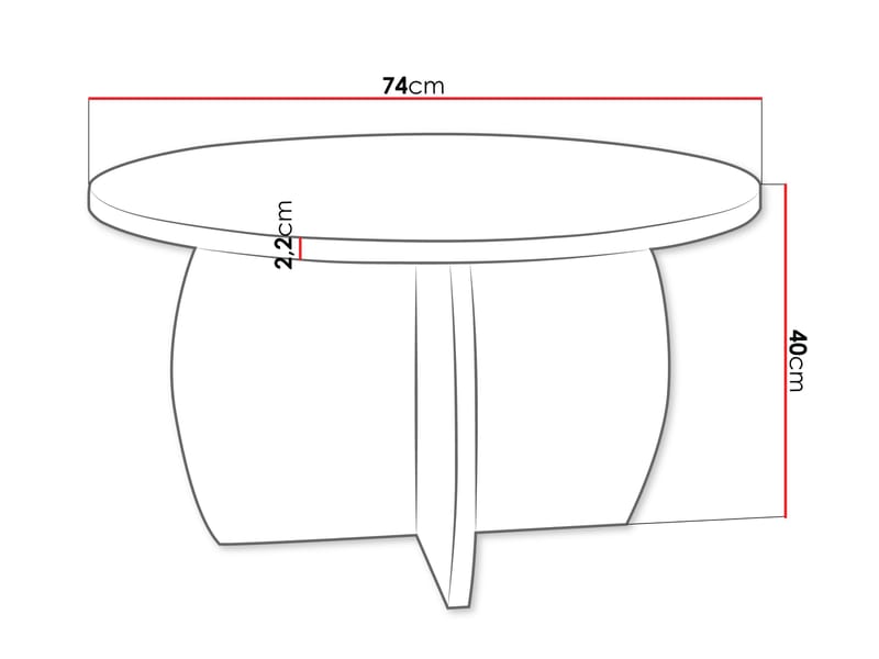 Neyloren Soffbord rund 74 cm - svart - Möbler - Vardagsrum - Soffbord & vardagsrumsbord - Soffbord