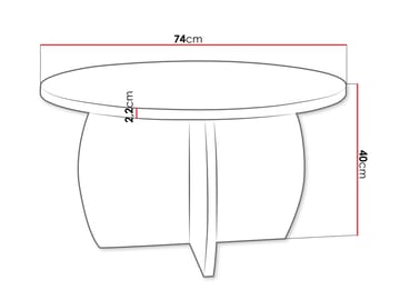 Neyloren Soffbord rund 74 cm - vit - Möbler - Vardagsrum - Soffbord & vardagsrumsbord - Soffbord