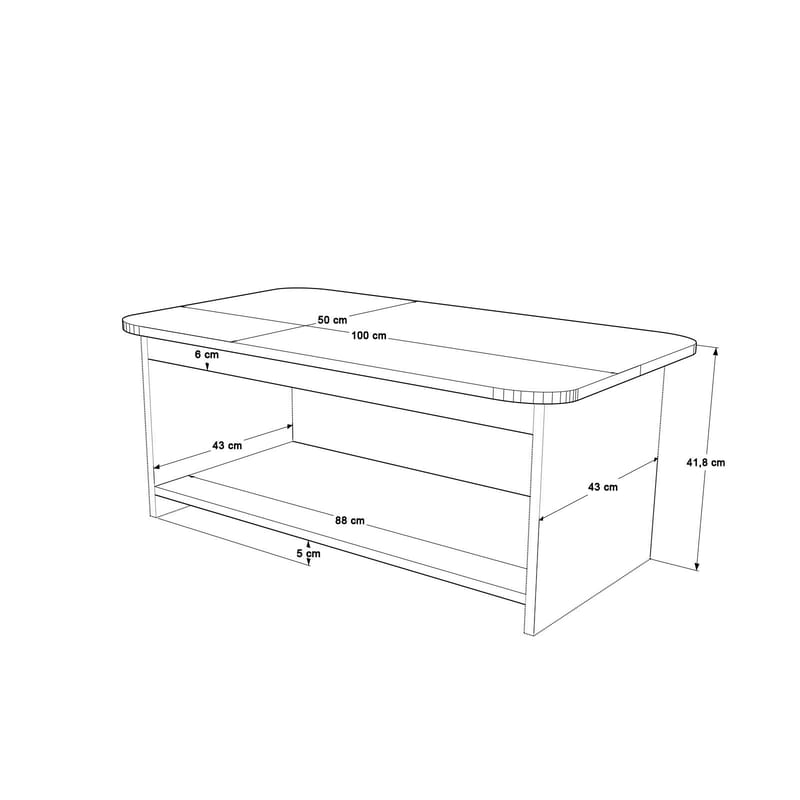 Niven Soffbord 100 cm - Möbler - Vardagsrum - Soffbord & vardagsrumsbord - Soffbord