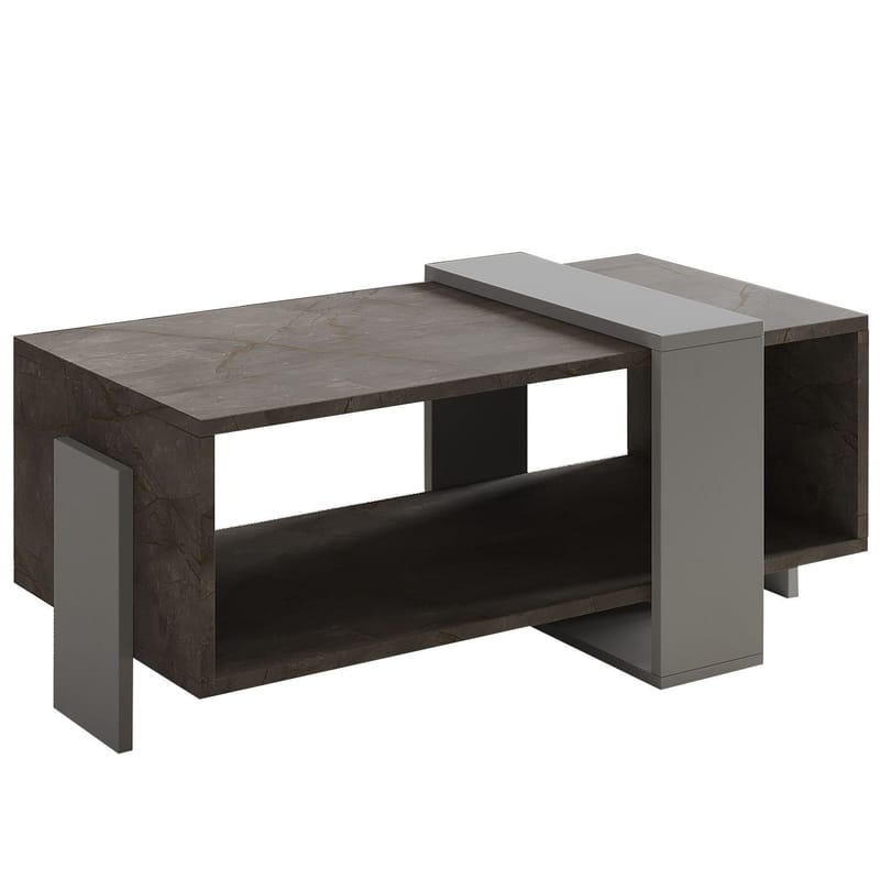 Norell Soffbord 90x40x49 cm, Gordion Marble och Grey