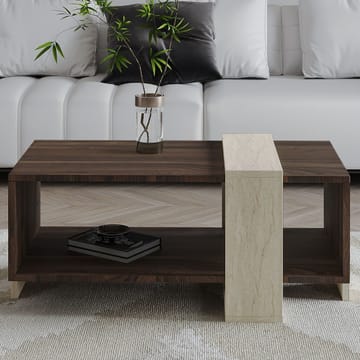 Norell Soffbord 90x40x49 cm - Travertine Walnut - Möbler - Vardagsrum - Soffbord & vardagsrumsbord - Soffbord