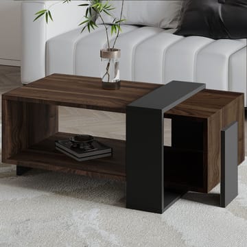 Norell Soffbord 90x40x49 cm - Valnöt/Antracit - Möbler - Vardagsrum - Soffbord & vardagsrumsbord - Soffbord