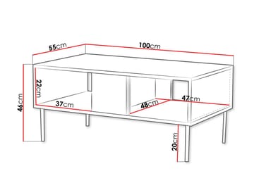 Norrs Soffbord 100 cm - beige - Möbler - Vardagsrum - Soffbord & vardagsrumsbord - Soffbord