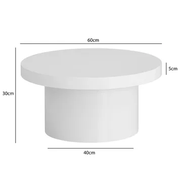 Norvasen Soffbord 60 cm Rund - Högglansvit - Möbler - Vardagsrum - Soffbord & vardagsrumsbord - Soffbord