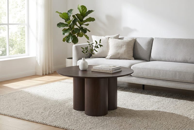 Nova Soffbord Rund 85 cm - Rökt ek - Möbler - Vardagsrum - Soffbord & vardagsrumsbord - Soffbord