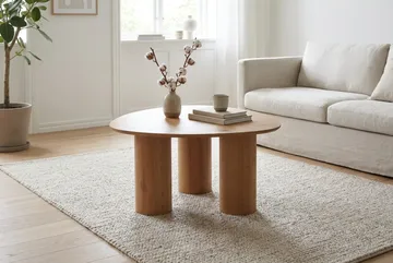 Nova Soffbord Triangelformat 85 cm - Ek - Möbler - Vardagsrum - Soffbord & vardagsrumsbord - Soffbord