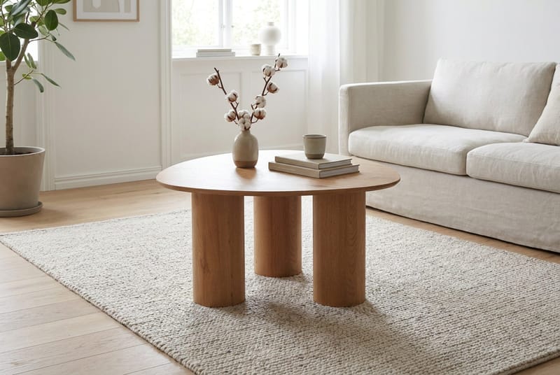 Nova Soffbord Triangelformat 85 cm - Ek - Möbler - Vardagsrum - Soffbord & vardagsrumsbord - Soffbord