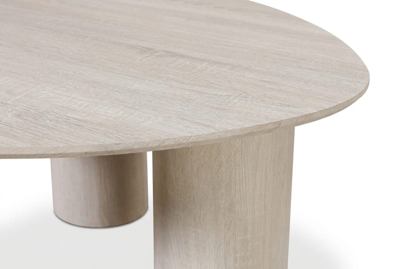 Nova Soffbord Triangelformat 85 cm - Vitlaserad - Möbler - Vardagsrum - Soffbord & vardagsrumsbord - Soffbord