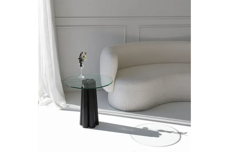 Novera Soffbord 50 cm - Transparent/Svart - Möbler - Vardagsrum - Soffbord & vardagsrumsbord - Soffbord