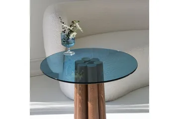 Novera Soffbord 50 cm - Valnöt/Blå - Möbler - Vardagsrum - Soffbord & vardagsrumsbord - Soffbord