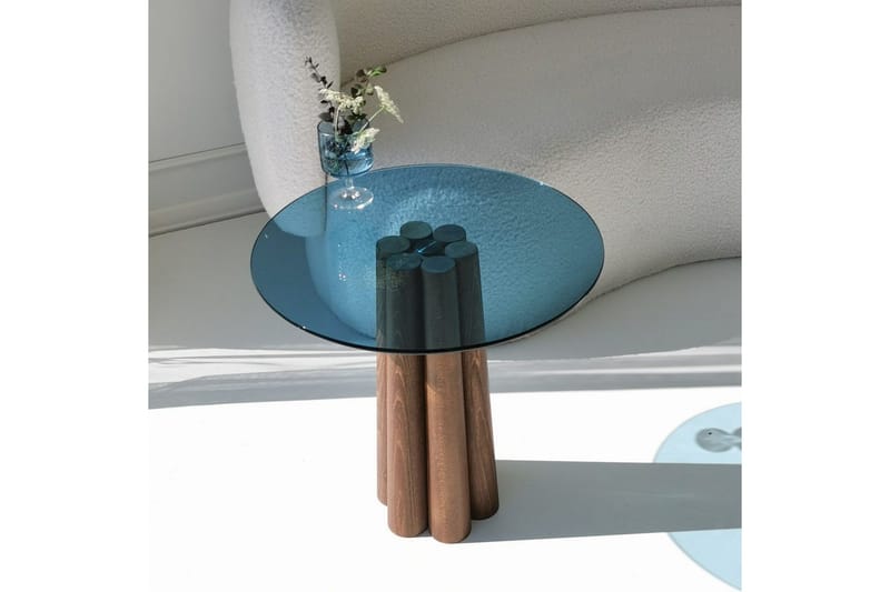 Novera Soffbord 50 cm - Valnöt/Blå - Möbler - Vardagsrum - Soffbord & vardagsrumsbord - Soffbord