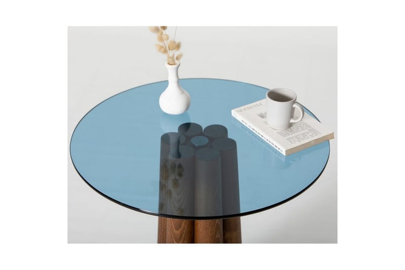 Novera Soffbord 50 cm - Valnöt/Blå - Möbler - Vardagsrum - Soffbord & vardagsrumsbord - Soffbord
