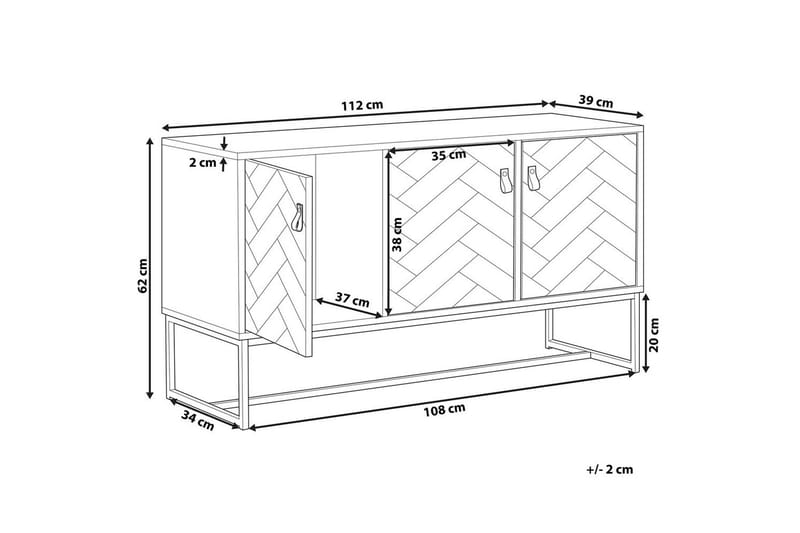 Nueva Skänk 112 cm i Trä - Vit|Brun|Svart - Förvaring - Förvaringsmöbler - Skänkar & sideboards