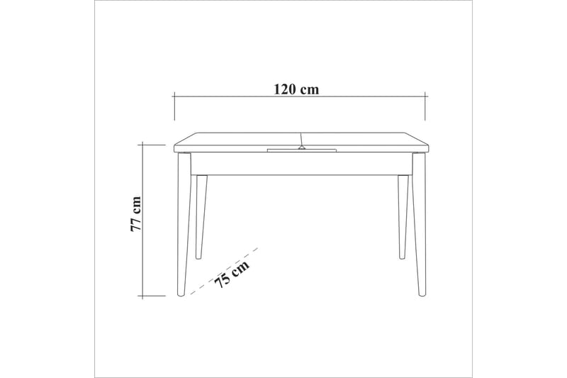 OLIVER Matbord 120x75 cm Vit - Bord - Matbord & köksbord