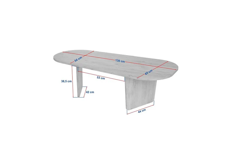 Omari Soffbord 130 cm - Beige - Möbler - Vardagsrum - Soffbord & vardagsrumsbord - Soffbord