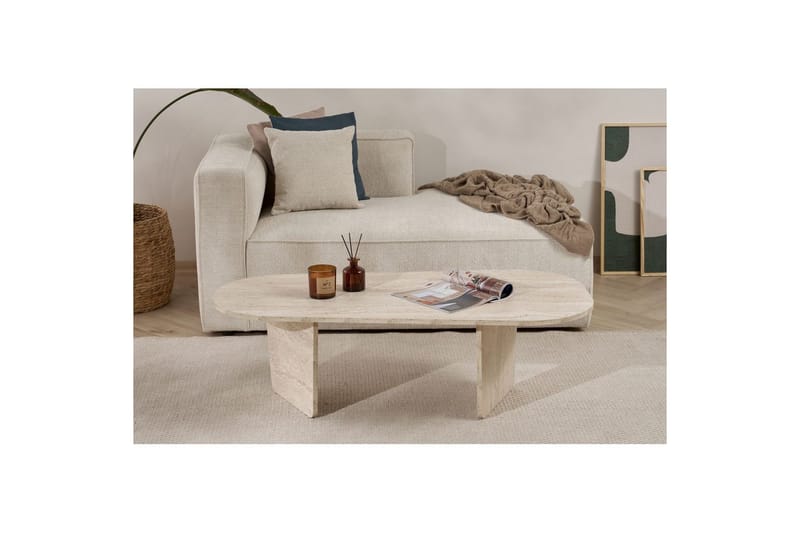 Omari Soffbord 130 cm - Beige - Möbler - Vardagsrum - Soffbord & vardagsrumsbord - Soffbord