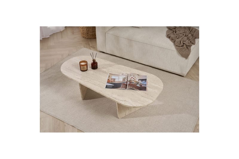 Omari Soffbord 130 cm - Beige - Möbler - Vardagsrum - Soffbord & vardagsrumsbord - Soffbord