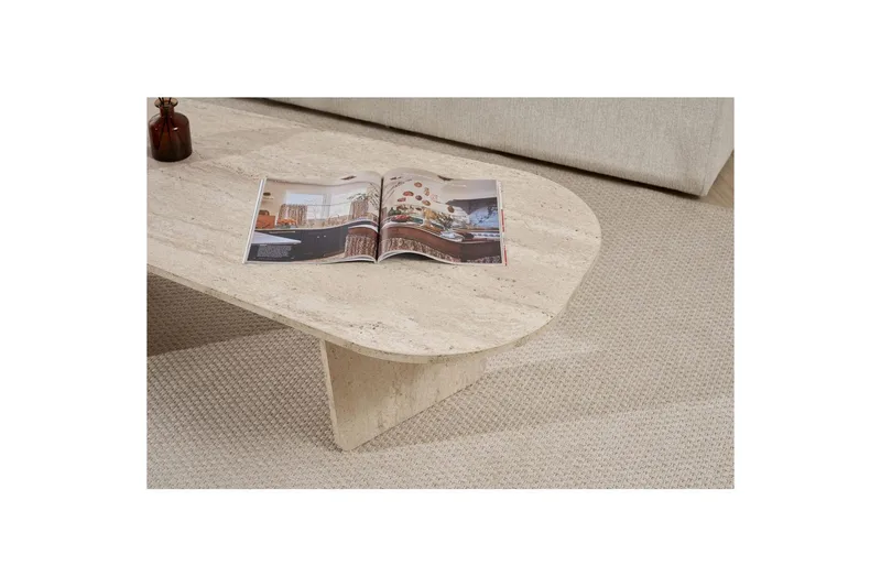 Omari Soffbord 130 cm - Beige - Möbler - Vardagsrum - Soffbord & vardagsrumsbord - Soffbord