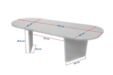 Omari Soffbord 130 cm - Travertin och valnöt - Möbler - Vardagsrum - Soffbord & vardagsrumsbord - Soffbord