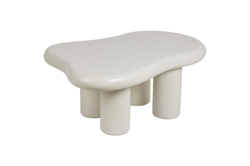 Ondle Asymmetriskt Soffbord 92 cm i Trä med Organisk Form - Vit - Möbler - Vardagsrum - Soffbord & vardagsrumsbord - Soffbord