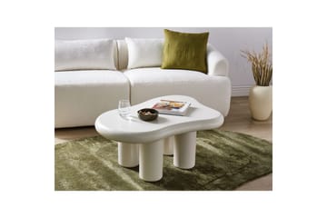 Ondle Asymmetriskt Soffbord 92 cm i Trä med Organisk Form - Vit - Möbler - Vardagsrum - Soffbord & vardagsrumsbord - Soffbord