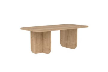 Orin Rektangulärt Soffbord 120 cm i Trä med Skulpturala Kryssben - Beige - Möbler - Vardagsrum - Soffbord & vardagsrumsbord - Soffbord