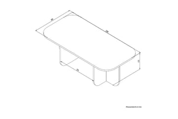 Orin Rektangulärt Soffbord 120 cm i Trä med Skulpturala Kryssben - Beige - Möbler - Vardagsrum - Soffbord & vardagsrumsbord - Soffbord