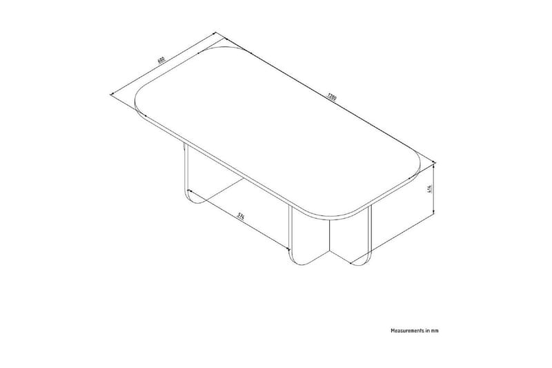 Orin Soffbord 120 cm - Beige - Möbler - Vardagsrum - Soffbord & vardagsrumsbord - Soffbord