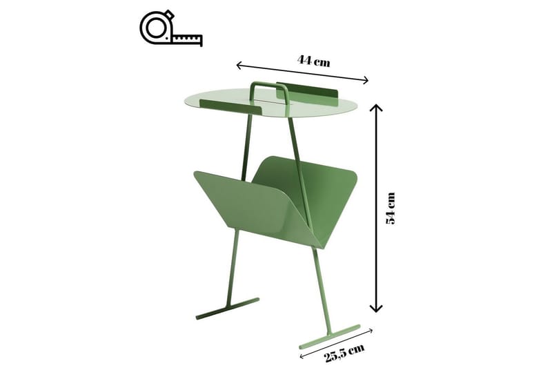 Orren Sidobord 44 cm - Grön - Möbler - Vardagsrum - Soffbord & vardagsrumsbord - Brickbord