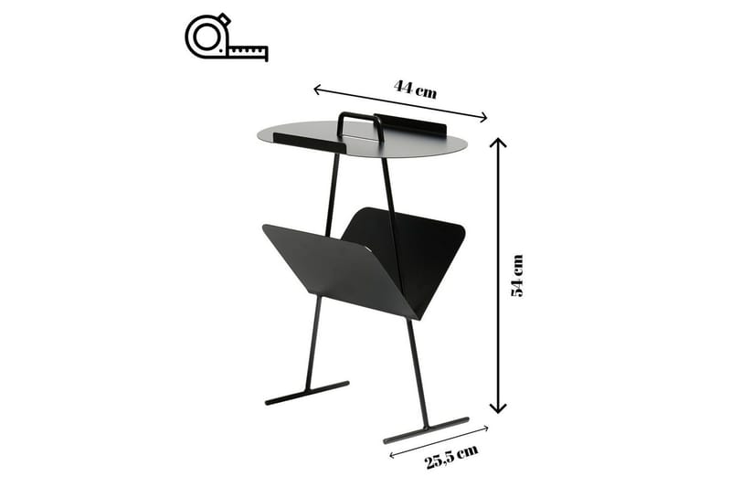 Orren Sidobord 44 cm - Svart - Möbler - Vardagsrum - Soffbord & vardagsrumsbord - Brickbord