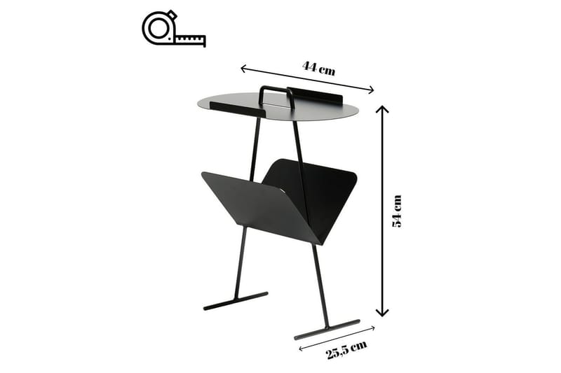 Orren Sidobord 44 cm - Svart - Möbler - Vardagsrum - Soffbord & vardagsrumsbord - Brickbord
