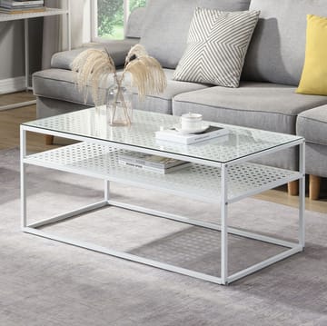 Orvanel Soffbord 100 cm - Transparent och matt vit - Möbler - Vardagsrum - Soffbord & vardagsrumsbord - Soffbord