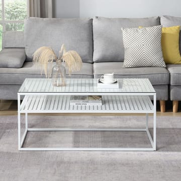 Orvanel Soffbord 100 cm - Transparent och matt vit - Möbler - Vardagsrum - Soffbord & vardagsrumsbord - Soffbord