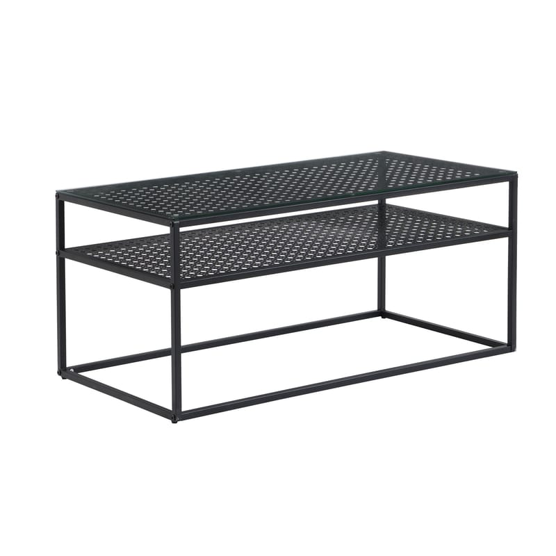 Orvanel Soffbord 100 cm - Transparent och mattsvart - Möbler - Vardagsrum - Soffbord & vardagsrumsbord - Soffbord