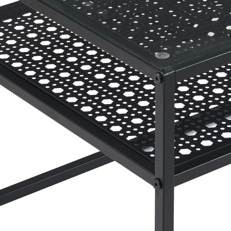 Orvanel Soffbord 100 cm - Transparent och mattsvart - Möbler - Vardagsrum - Soffbord & vardagsrumsbord - Soffbord