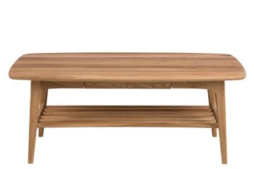 Oscarvik Rektangulärt Soffbord med Lådor och Hylla i Ek - Brun - Möbler - Vardagsrum - Soffbord & vardagsrumsbord - Soffbord