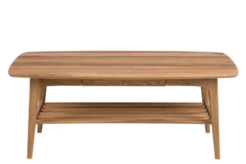 Oscarvik Rektangulärt Soffbord med Lådor och Hylla i Ek - Brun - Möbler - Vardagsrum - Soffbord & vardagsrumsbord - Soffbord