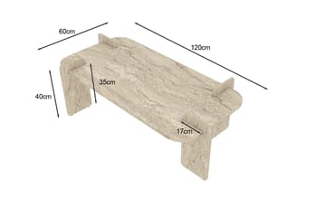 Osmiric Soffbord 120 cm Rektangulär - Travertin - Möbler - Vardagsrum - Soffbord & vardagsrumsbord - Soffbord