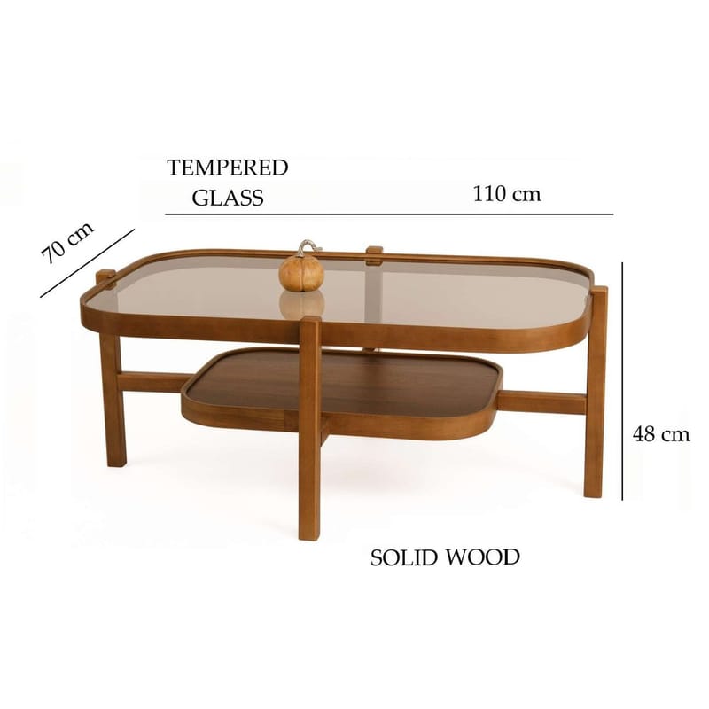 Ostrin Soffbord 110 cm - Mörkbrun - Möbler - Vardagsrum - Soffbord & vardagsrumsbord - Soffbord