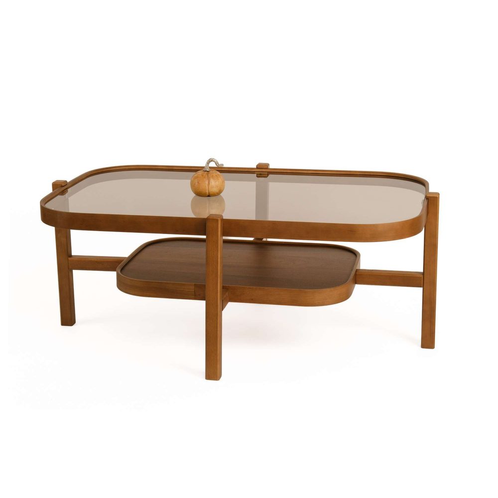 ostrin soffbord 110 cm - mörkbrun