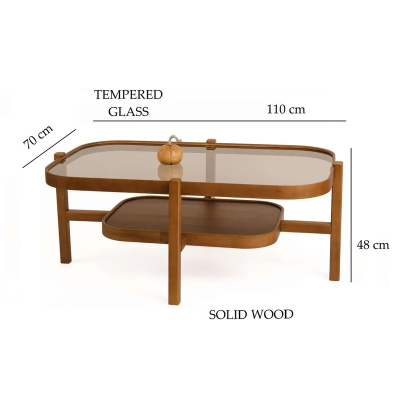 Ostrin Soffbord 110 cm - Mörkbrun - Möbler - Vardagsrum - Soffbord & vardagsrumsbord - Soffbord