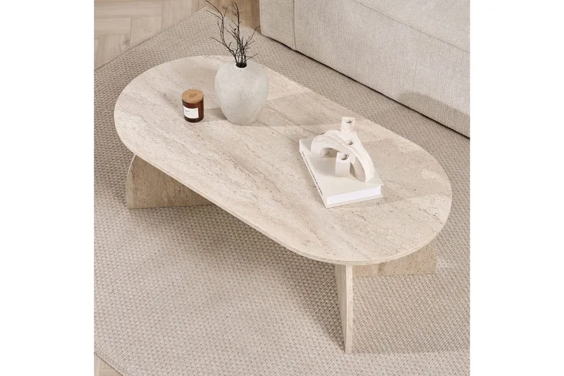 Osyra Soffbord 120 cm - Travertine - Möbler - Vardagsrum - Soffbord & vardagsrumsbord - Soffbord