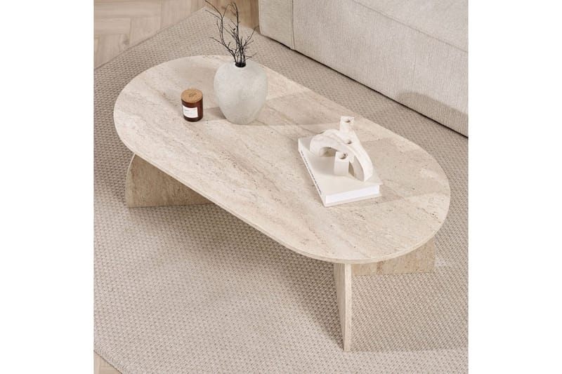 Osyra Soffbord 120 cm - Travertine - Möbler - Vardagsrum - Soffbord & vardagsrumsbord - Soffbord