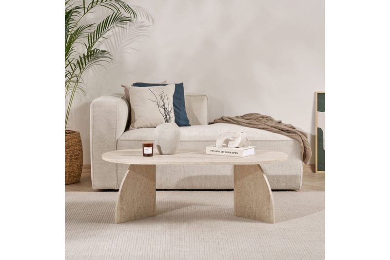 Osyra Soffbord 120 cm - Travertine - Möbler - Vardagsrum - Soffbord & vardagsrumsbord - Soffbord