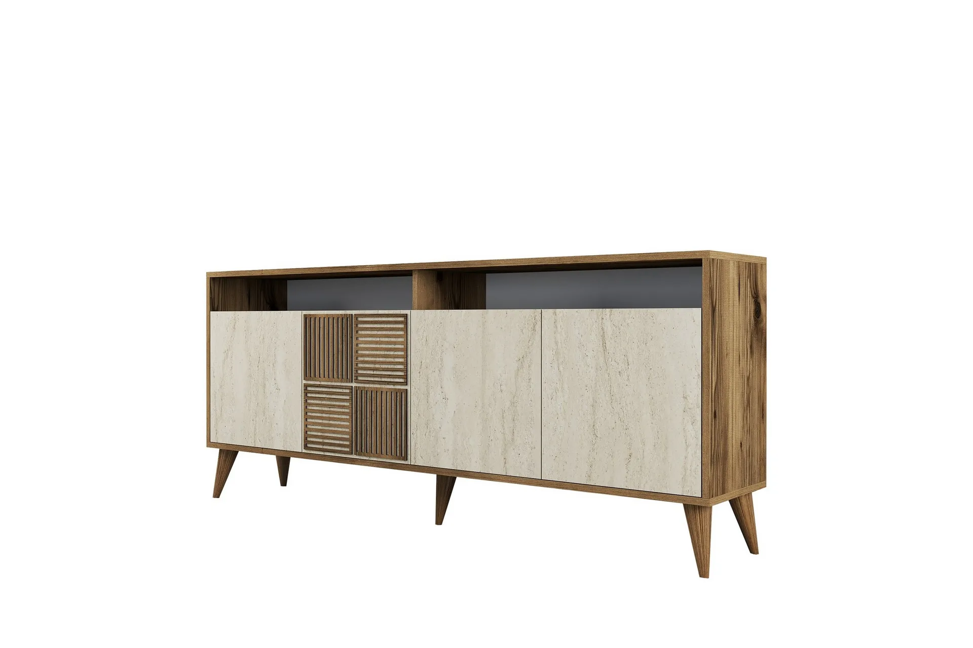 ozzero konsollbord 180 cm valnöt/beige -