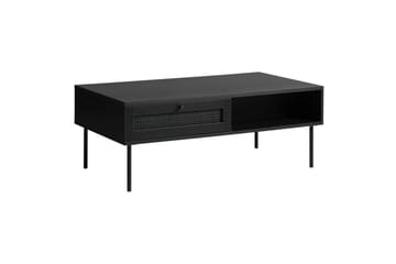 Pensacola 110 cm Rektangulärt Soffbord med Lådor i Målat Trä - Svart - Möbler - Vardagsrum - Soffbord & vardagsrumsbord - Soffbord